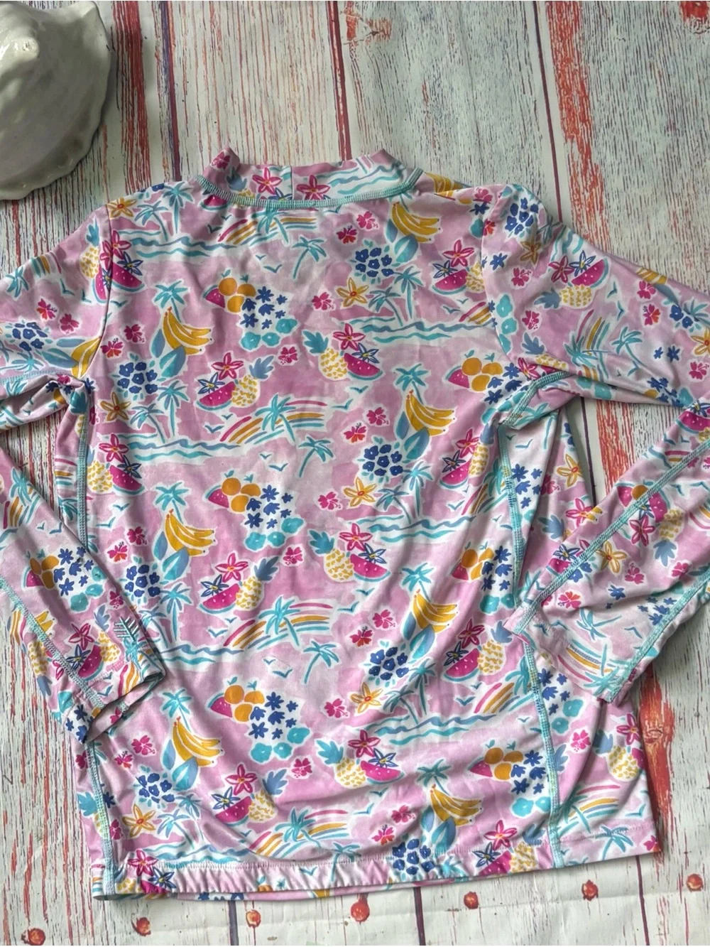 Coolibar Kids Sandshark Long Sleeve Surf Shirt. Large.